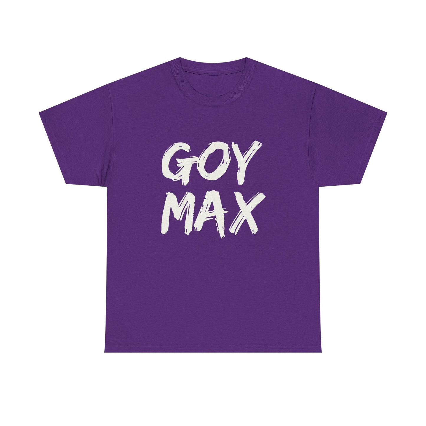 Goy Max Brush Text Shirt, Edgy Streetwear Tee, Internet Subculture Fashion, Viral Slang Clothing, Gym Culture Statement Top