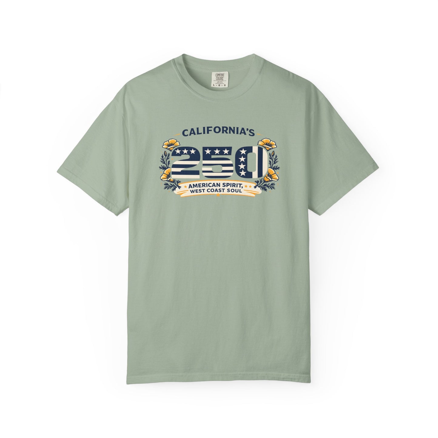 California 250 Retro Flag Graphic T-Shirt | West Coast Spirit