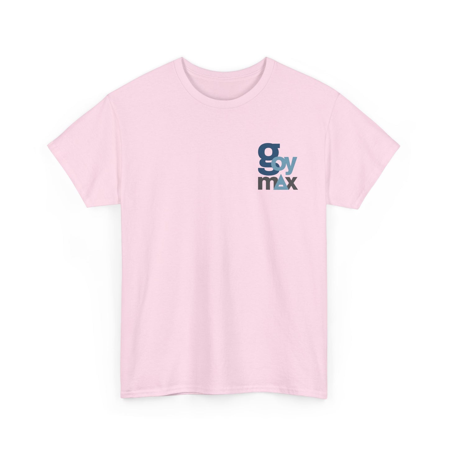 Goy Max Logo Tee, Subtle Chest Text Shirt, Modern Typography Top, Clean Aesthetic Streetwear, Internet Meme Fashion